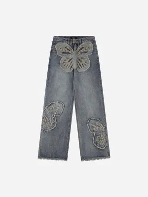 1984 Appliqued Butterfly Embroidered Jeans