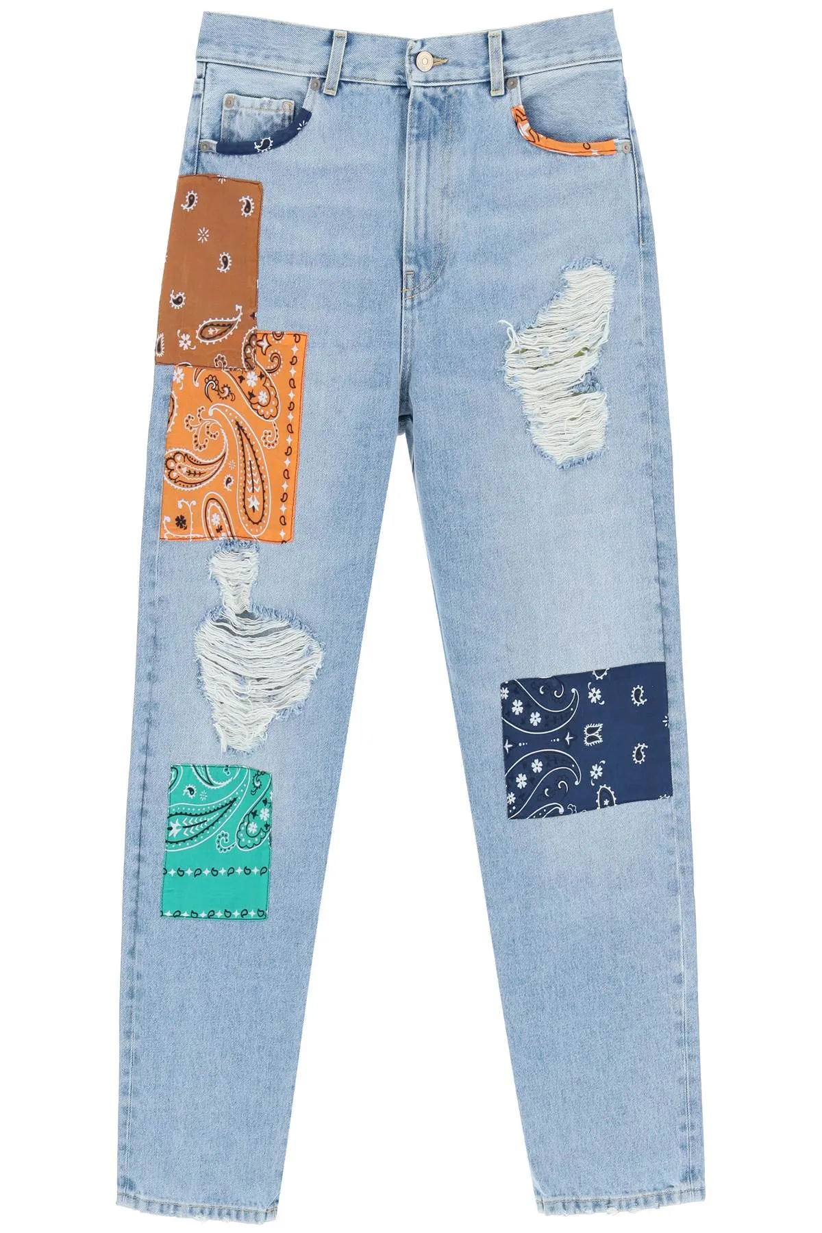 Alanui 'california' patchwork jeans