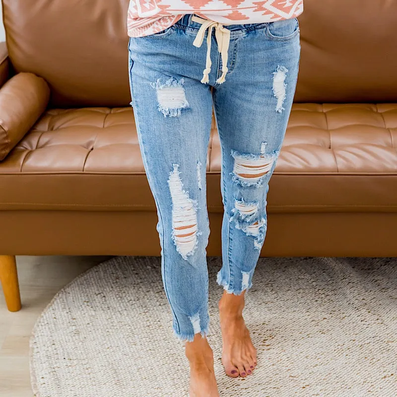 Avery Light Denim Jogger Jeans