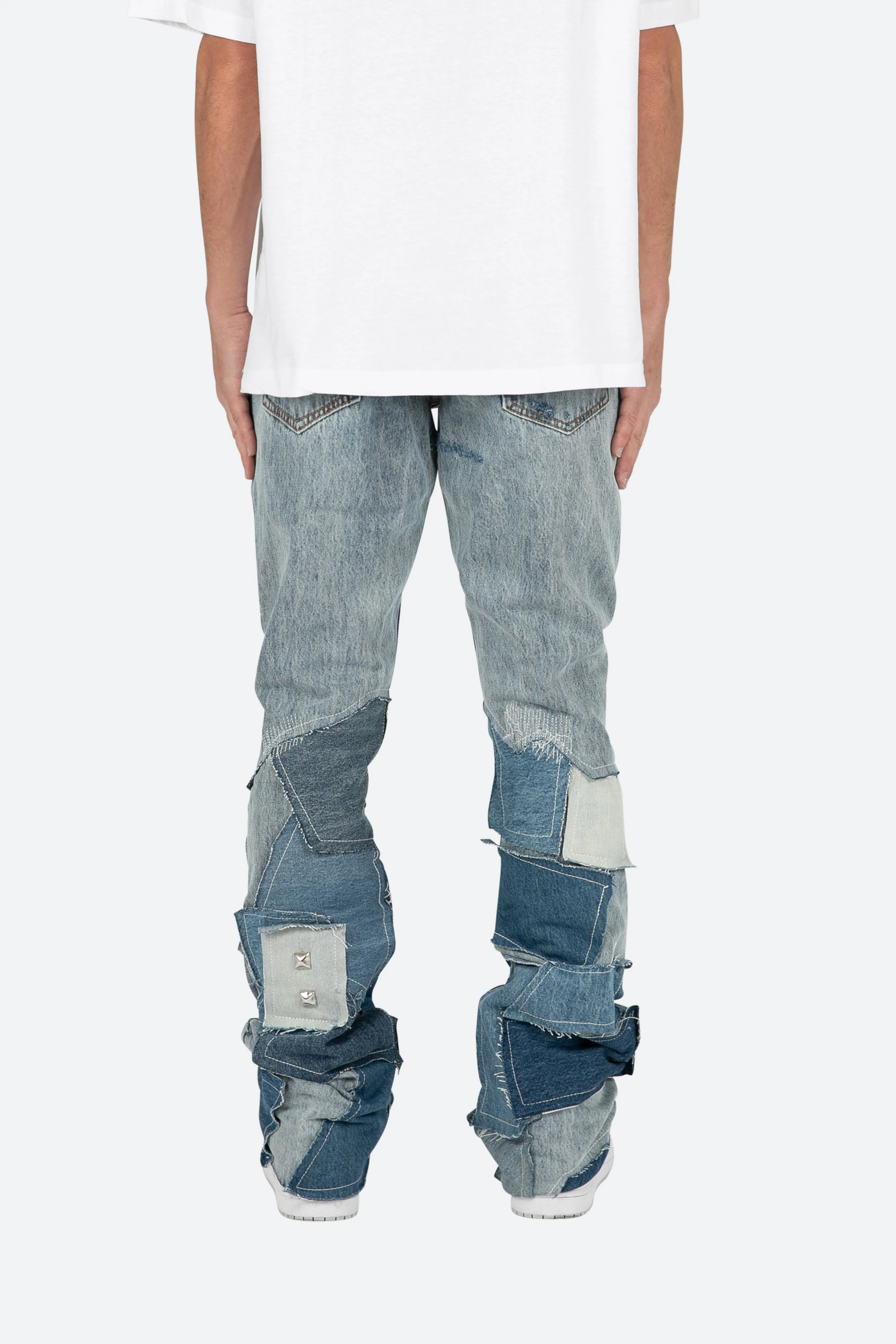 B424 Patch Flare Denim - Blue