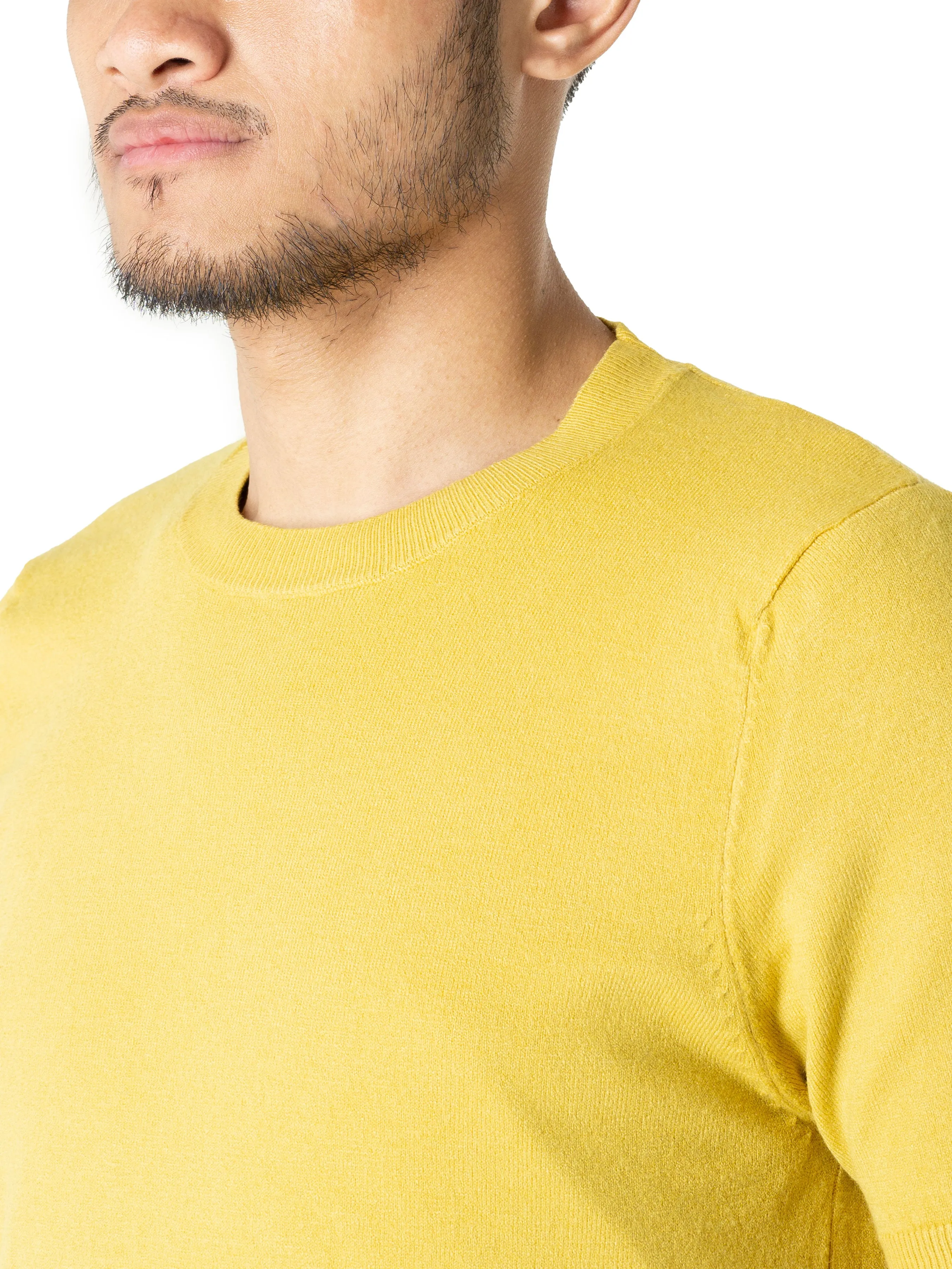 Basic Crew Neck Tee - Yellow