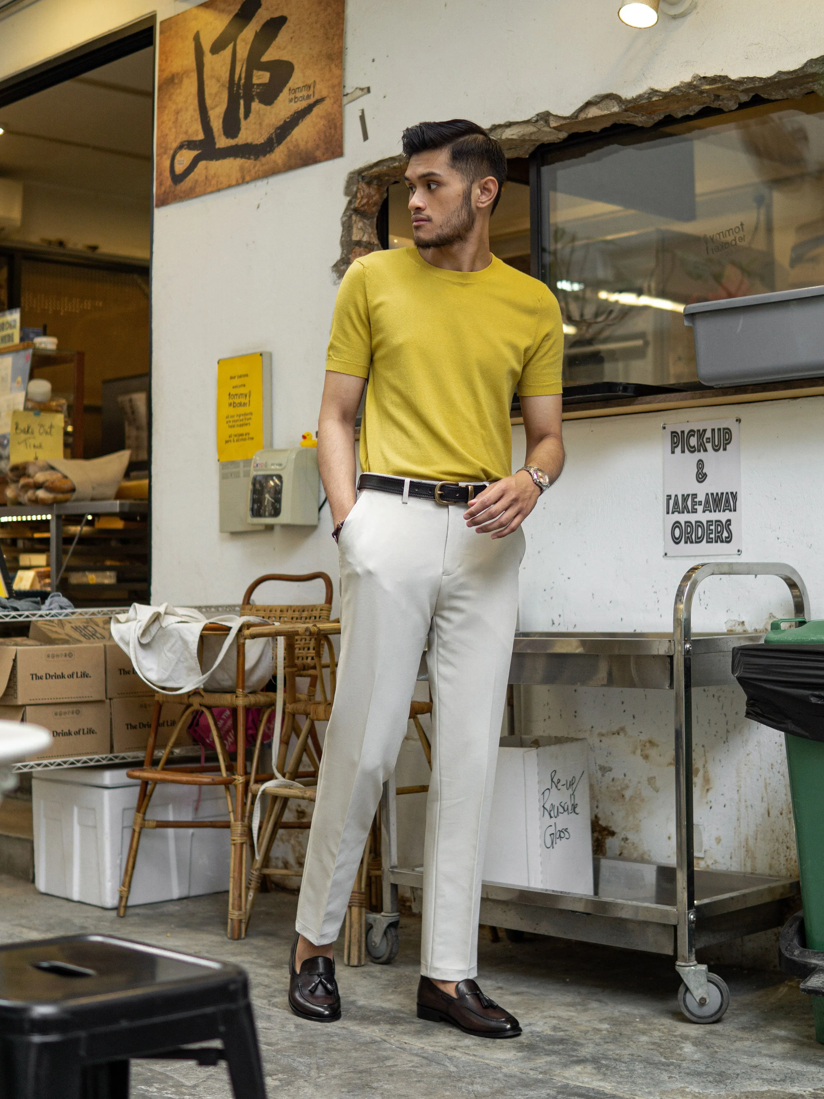 Basic Crew Neck Tee - Yellow