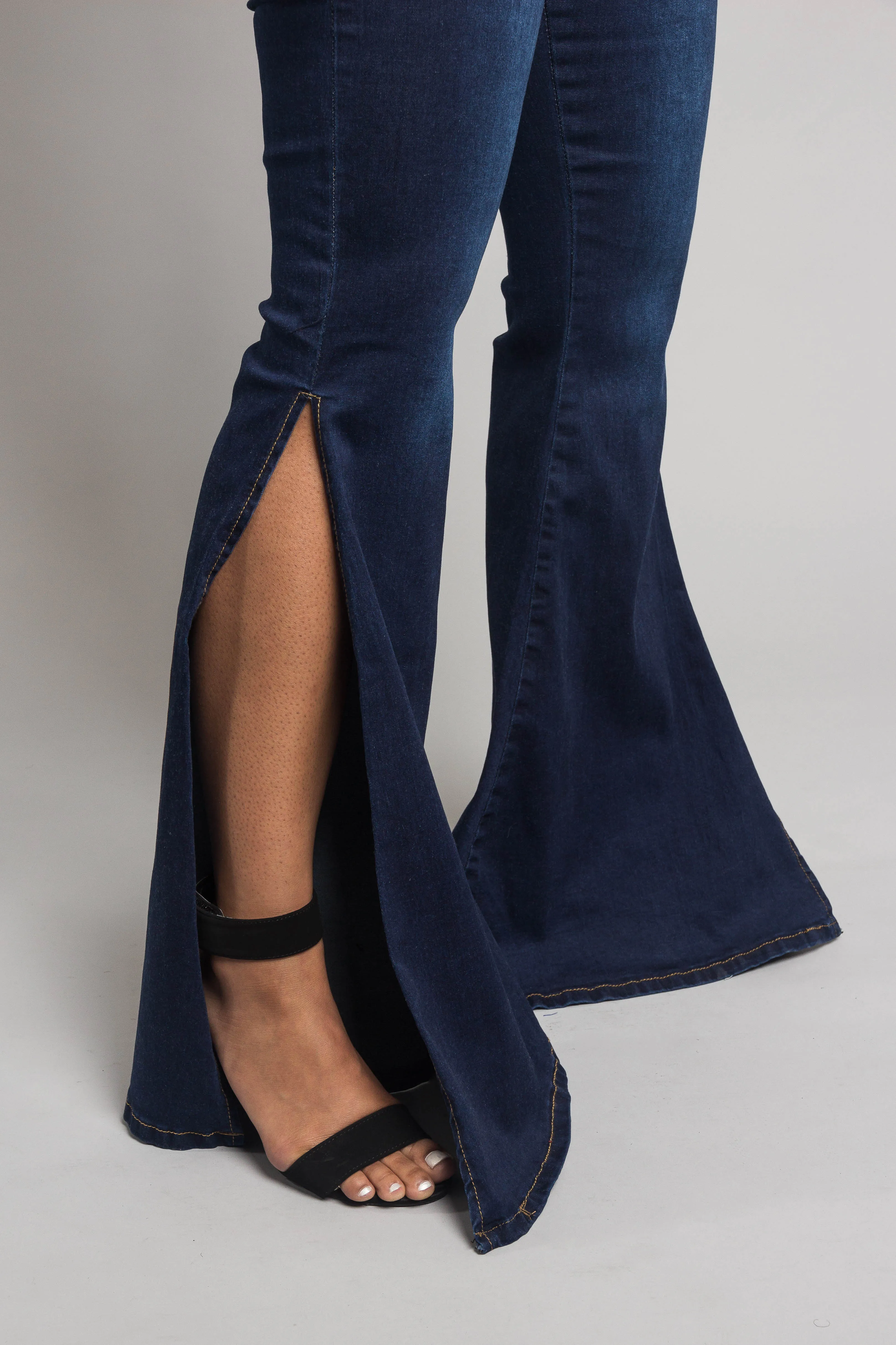 Bell Bottom Slit Jeans