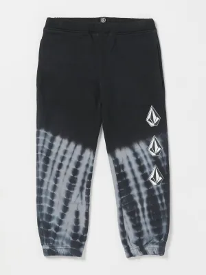 Big Boys Volcom Dyed Elastic Waist Fleece Pants - Black