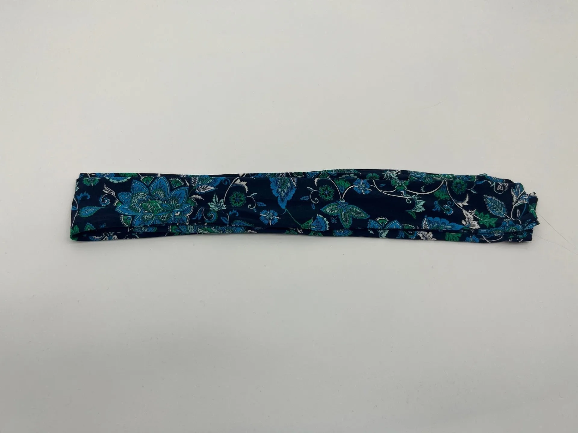 Blue Flower Boho Sash Belt, Size 74 X 8 Inches