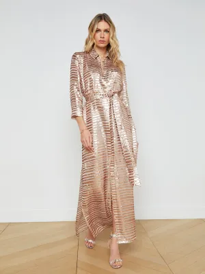 Cameron Sequinned Shirt Dress