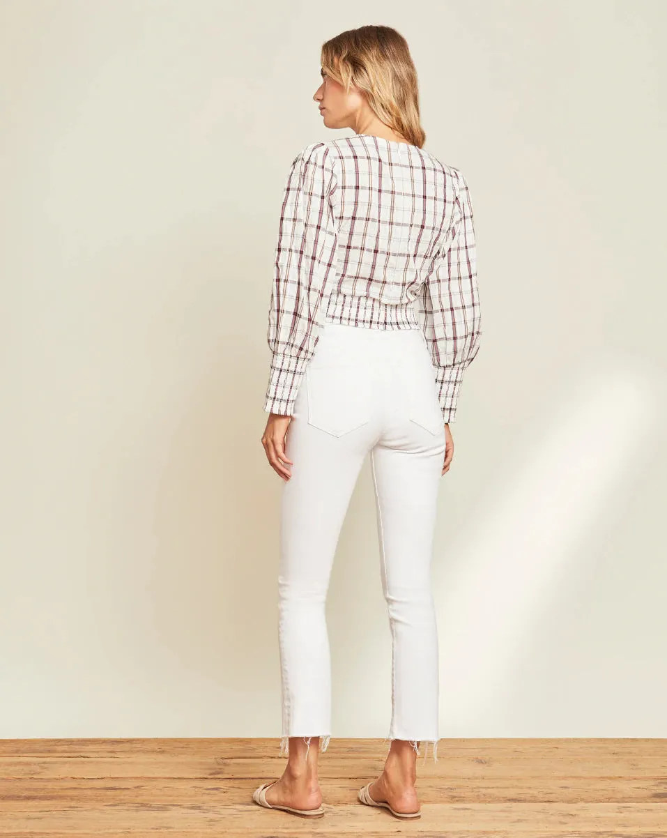 Carly Kick-Flare Jean - White