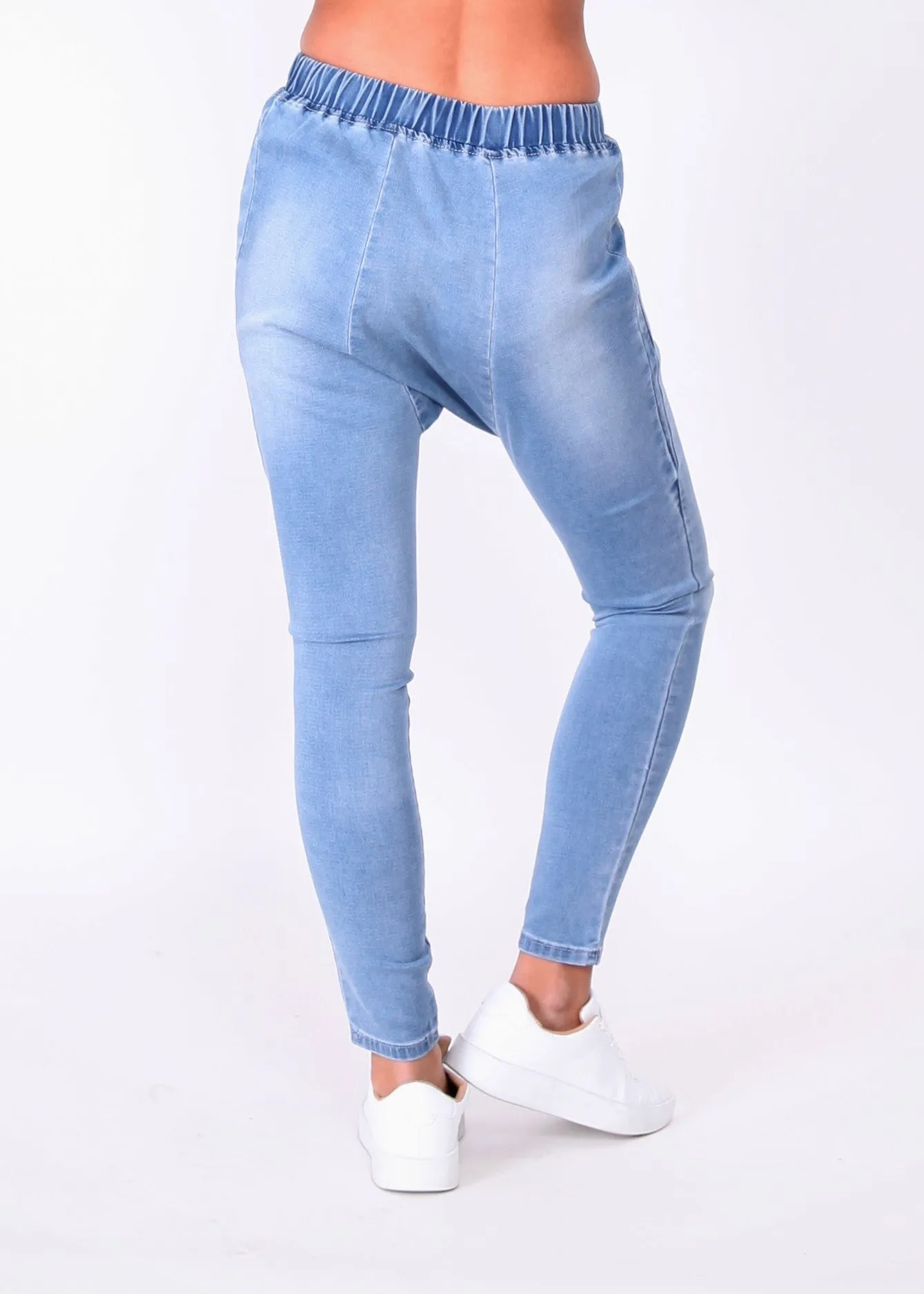 Charli Denim Jogger - Blue Wash