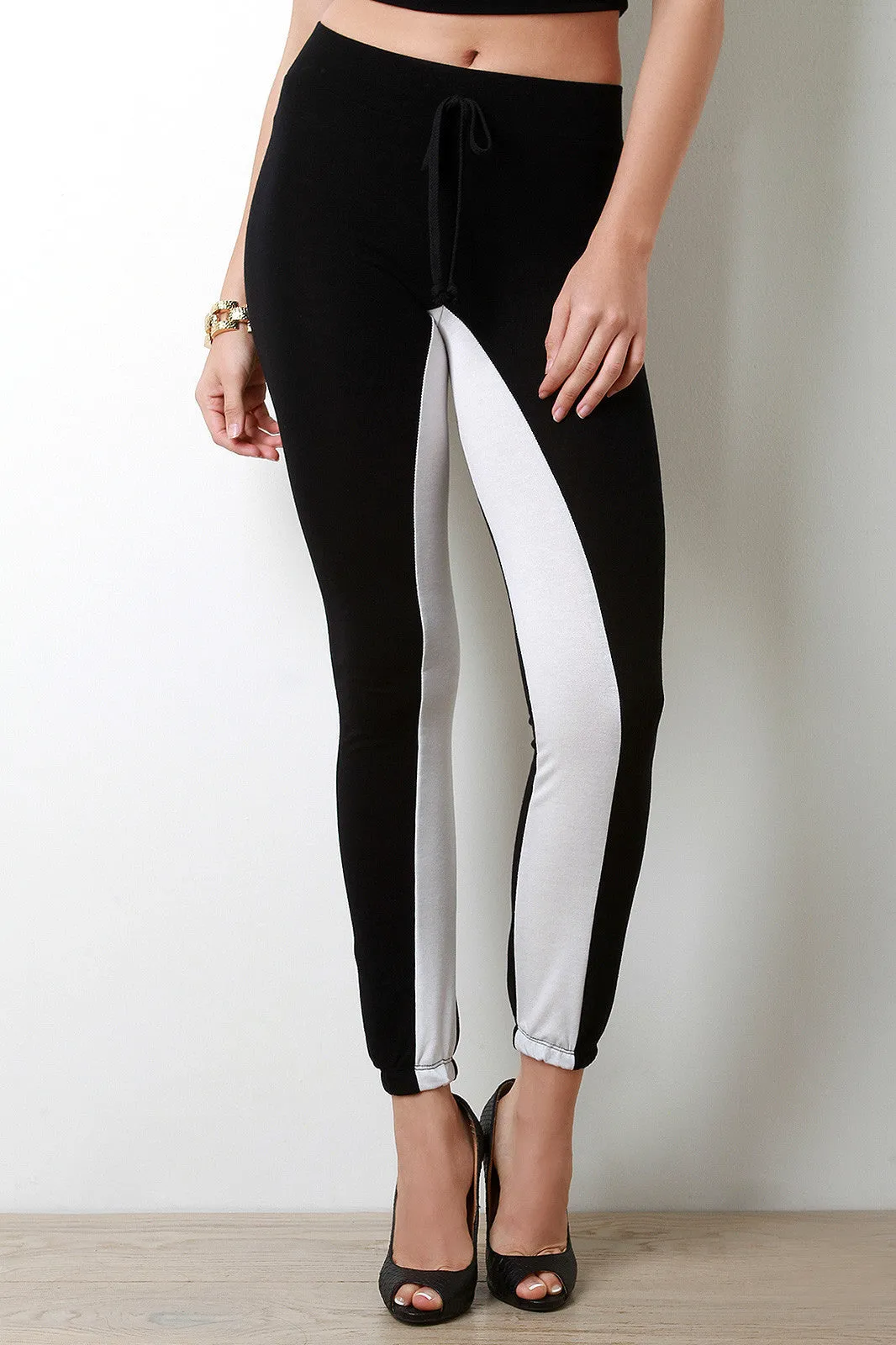 Contrast Two-Tone Jogger Pants