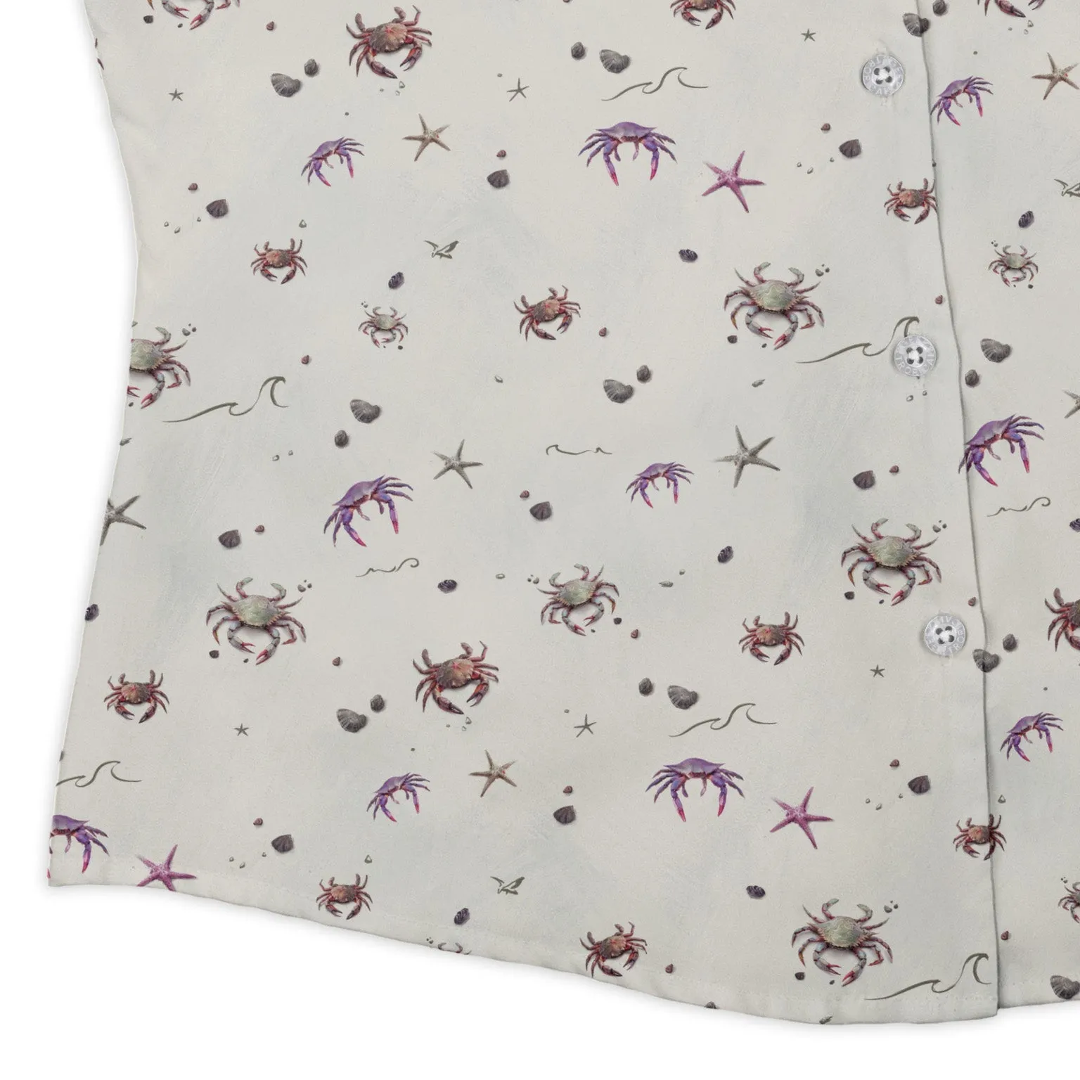 Crab Spread Curvy Button Up Shirt