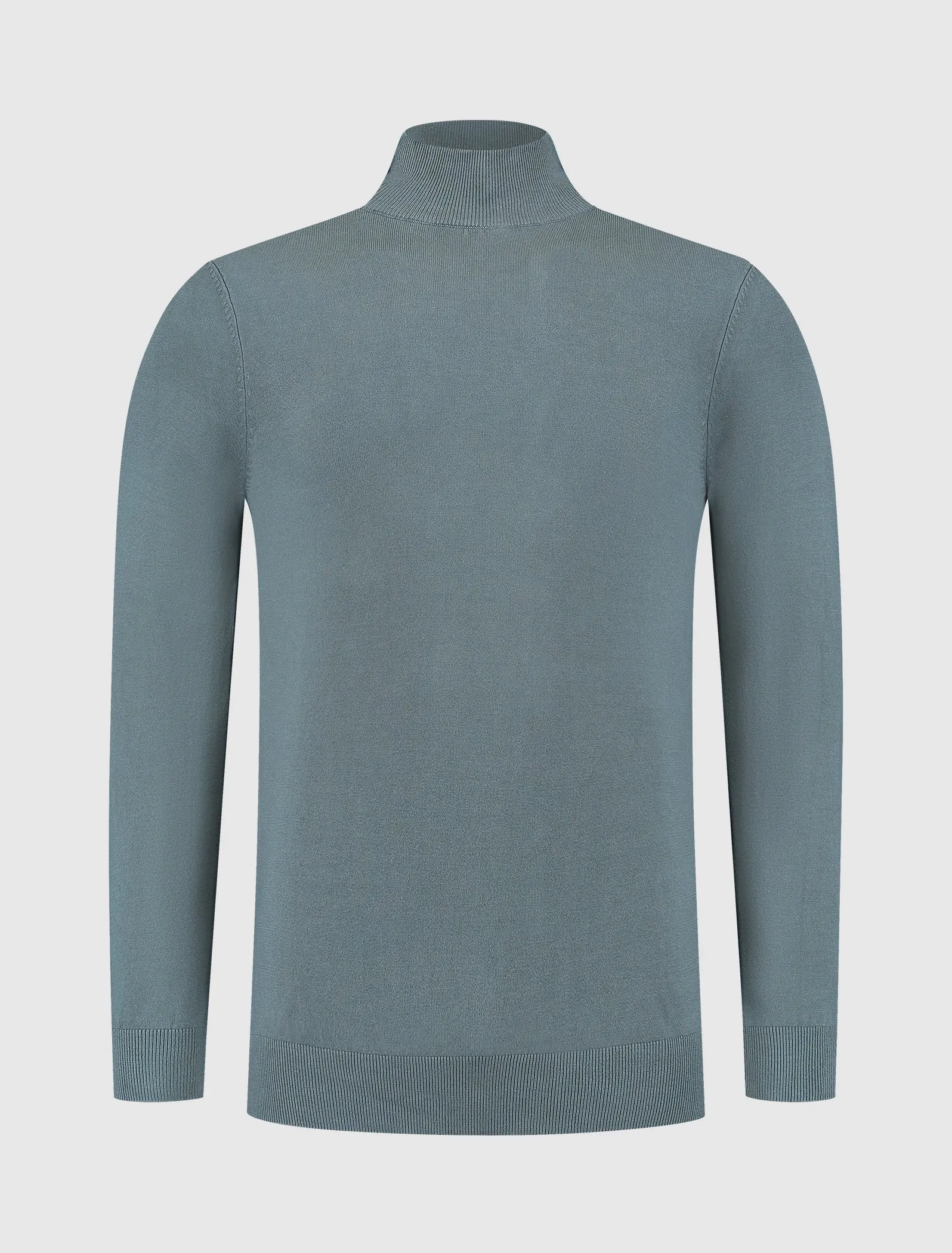 Essential Knitwear Mockneck Sweater | Blue