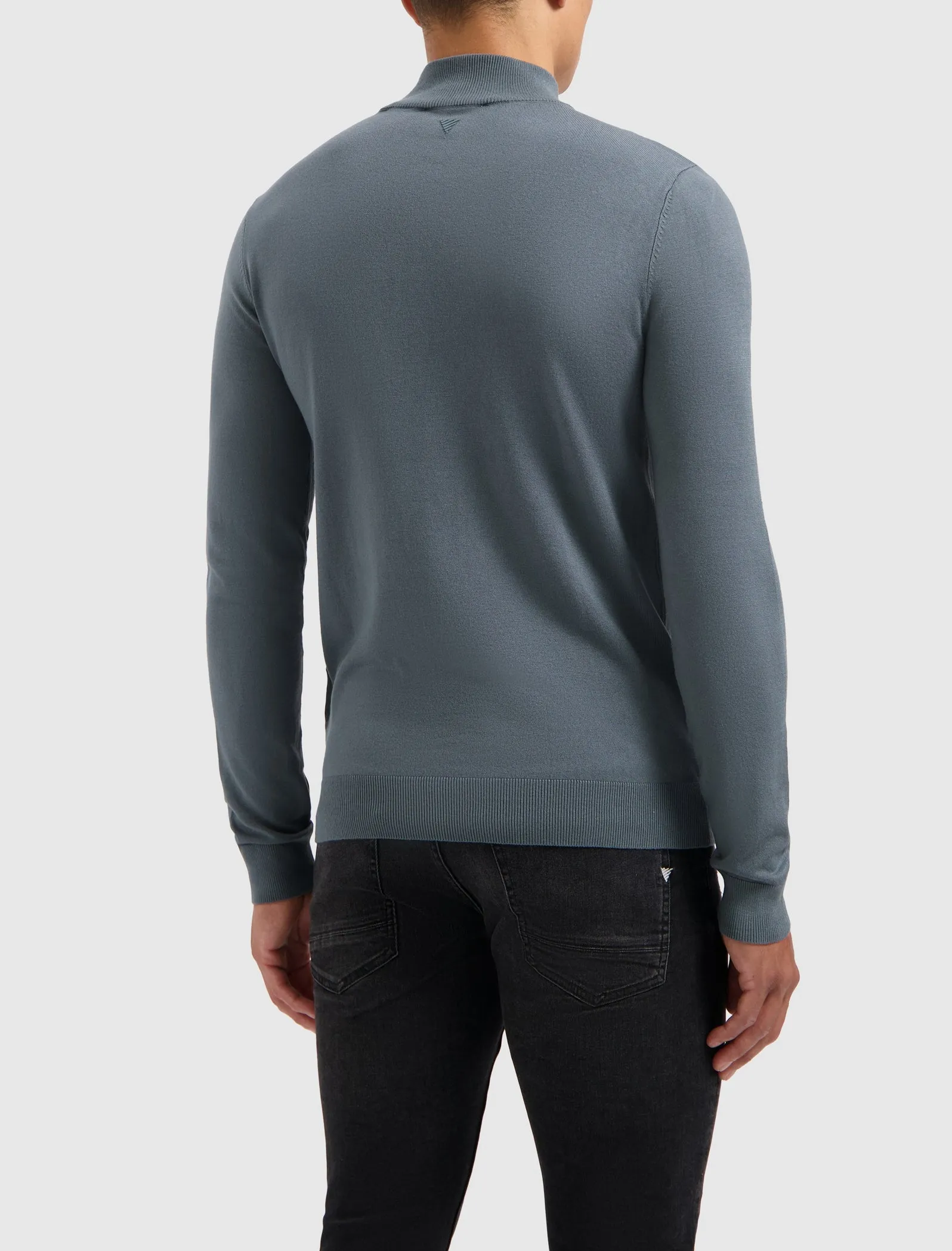 Essential Knitwear Mockneck Sweater | Blue