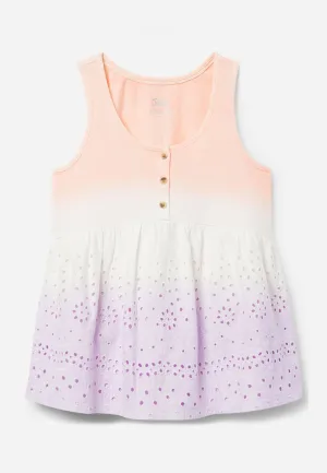 Eyelet Scoop-Neck Tank