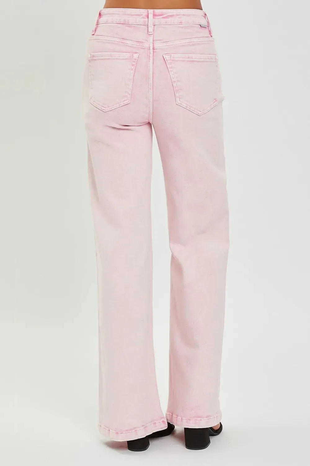 Full Size High Rise Tummy Control Wide Leg Jeans