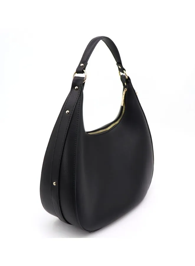 Gai Mattiolo Classic Black Leather Shoulder Bag