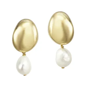 Galina Pearl Studs - Gold