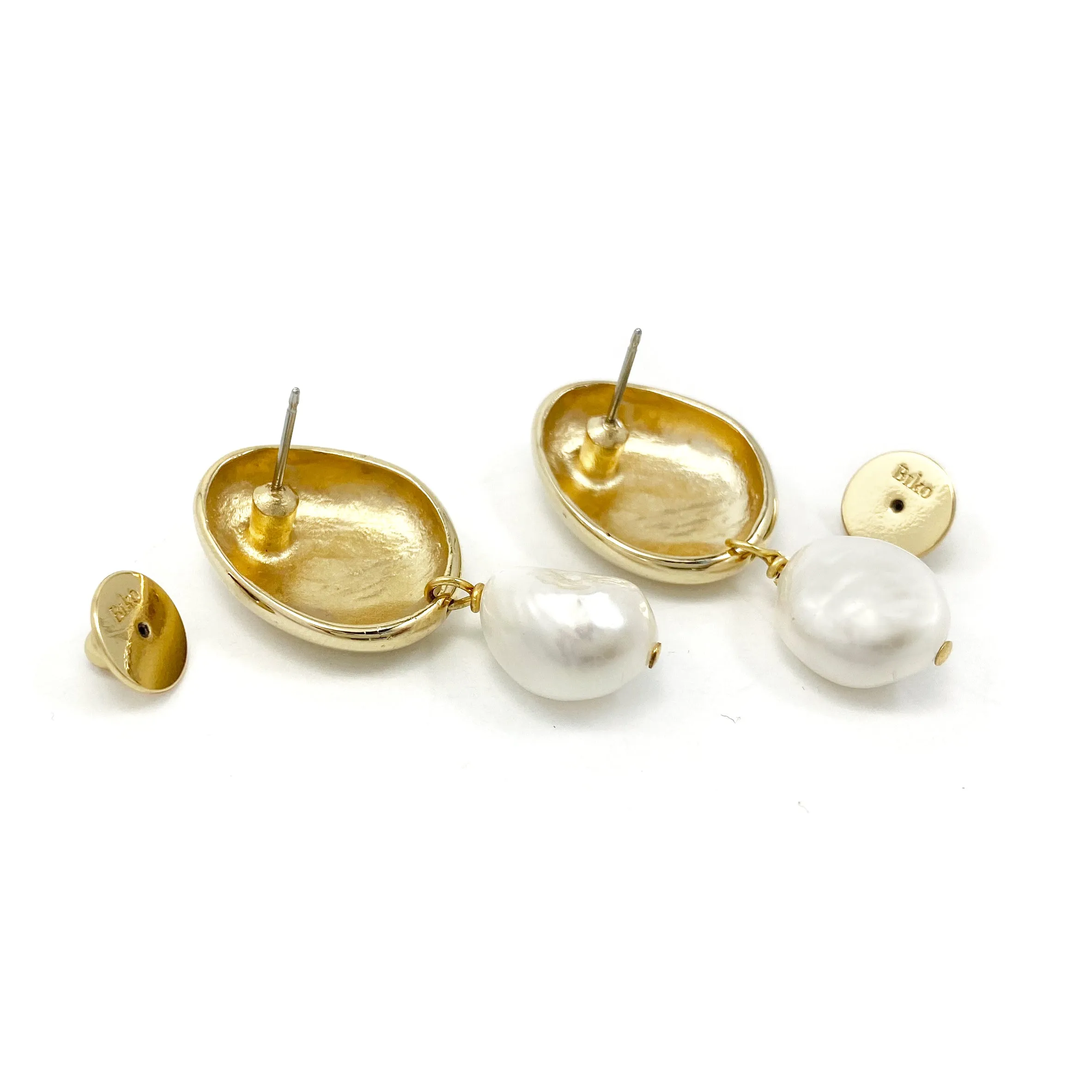 Galina Pearl Studs - Gold