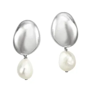 Galina Pearl Studs - Silver