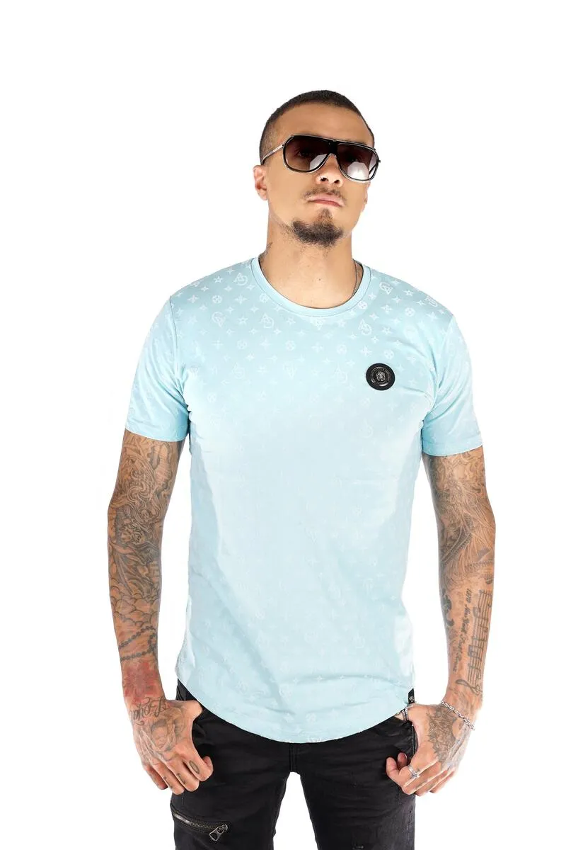 George V Paris T-Shirt - Baby Blue - GV Logo