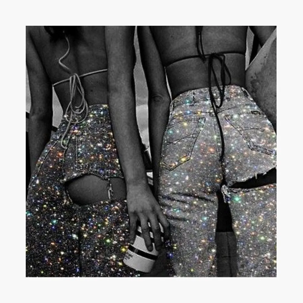 Glitter Bottom Jeans Poster