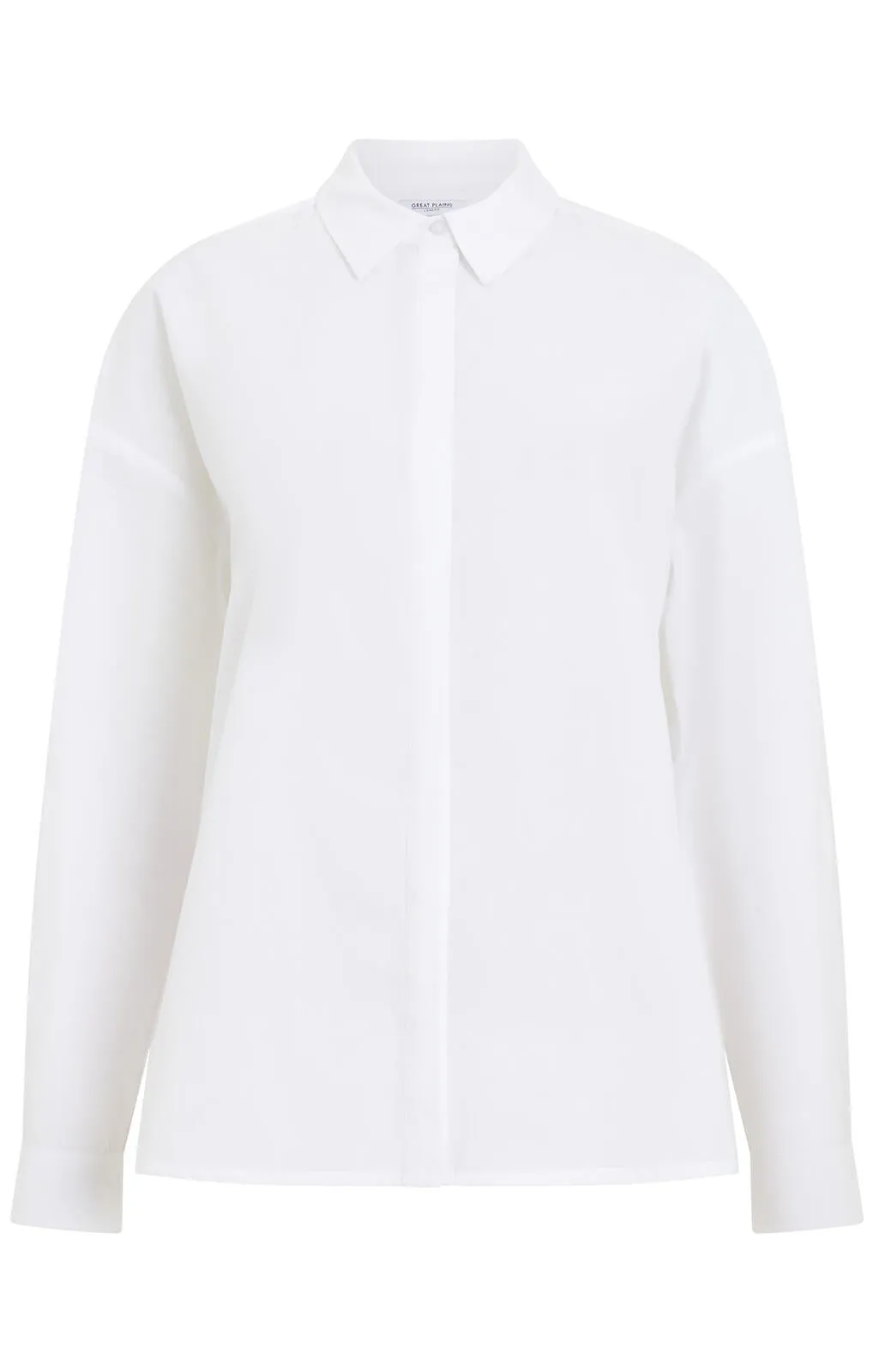 Great Plains Boyfriend Shirt-White-J2WAK