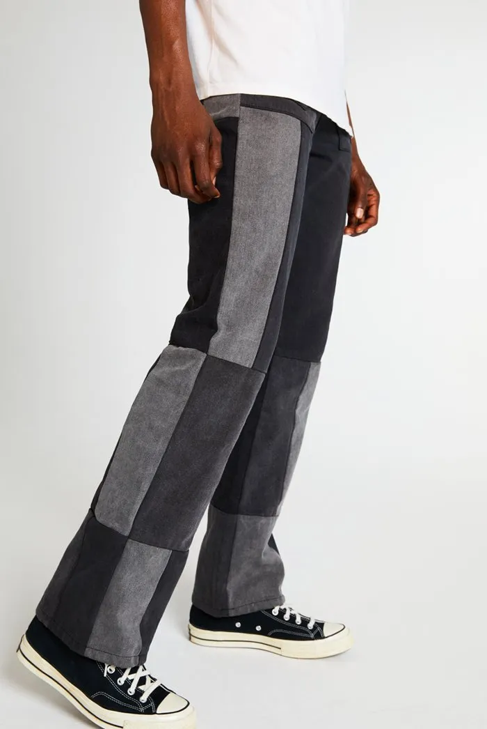 Grey Patchwork Skate Jeans