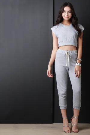 Heathered Capri Jogger Pants