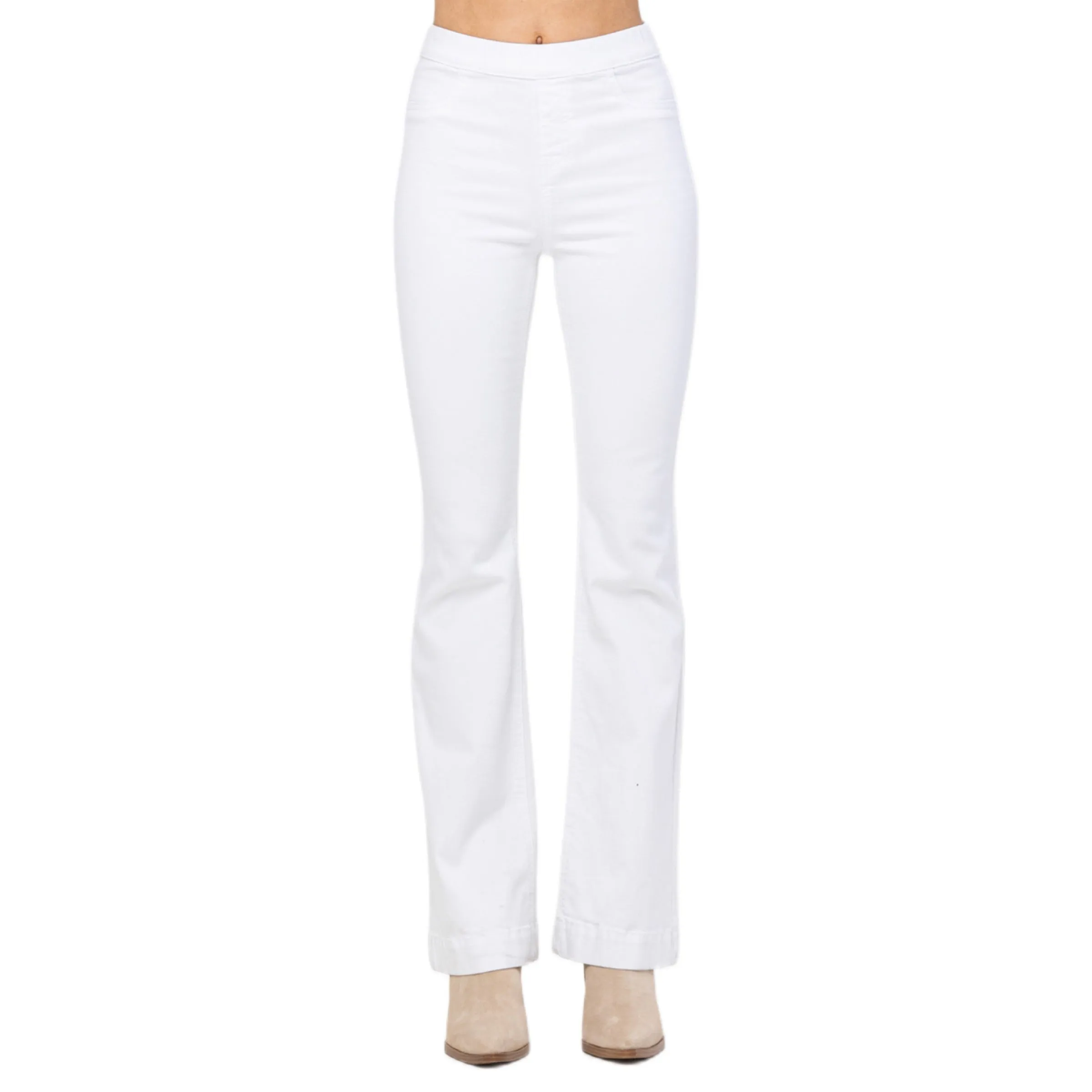 Jelly Jeans High Rise Pull On Flares in White Size S, M, L, XL