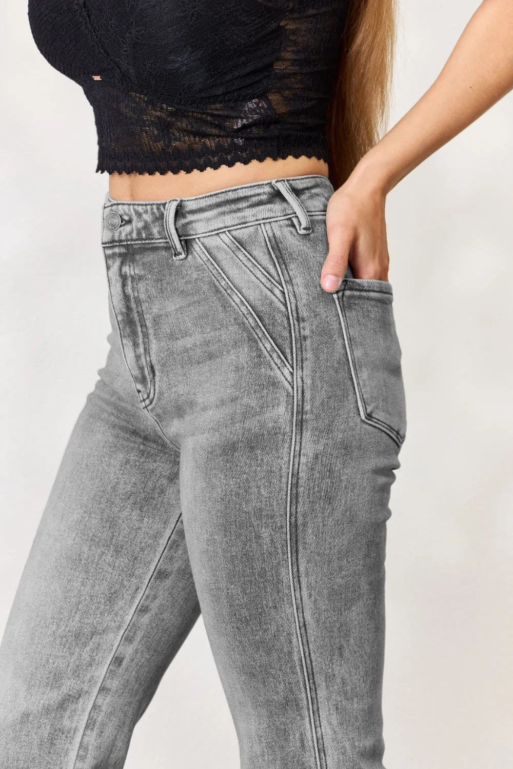 Kancan High Waist Slim Flare Jeans