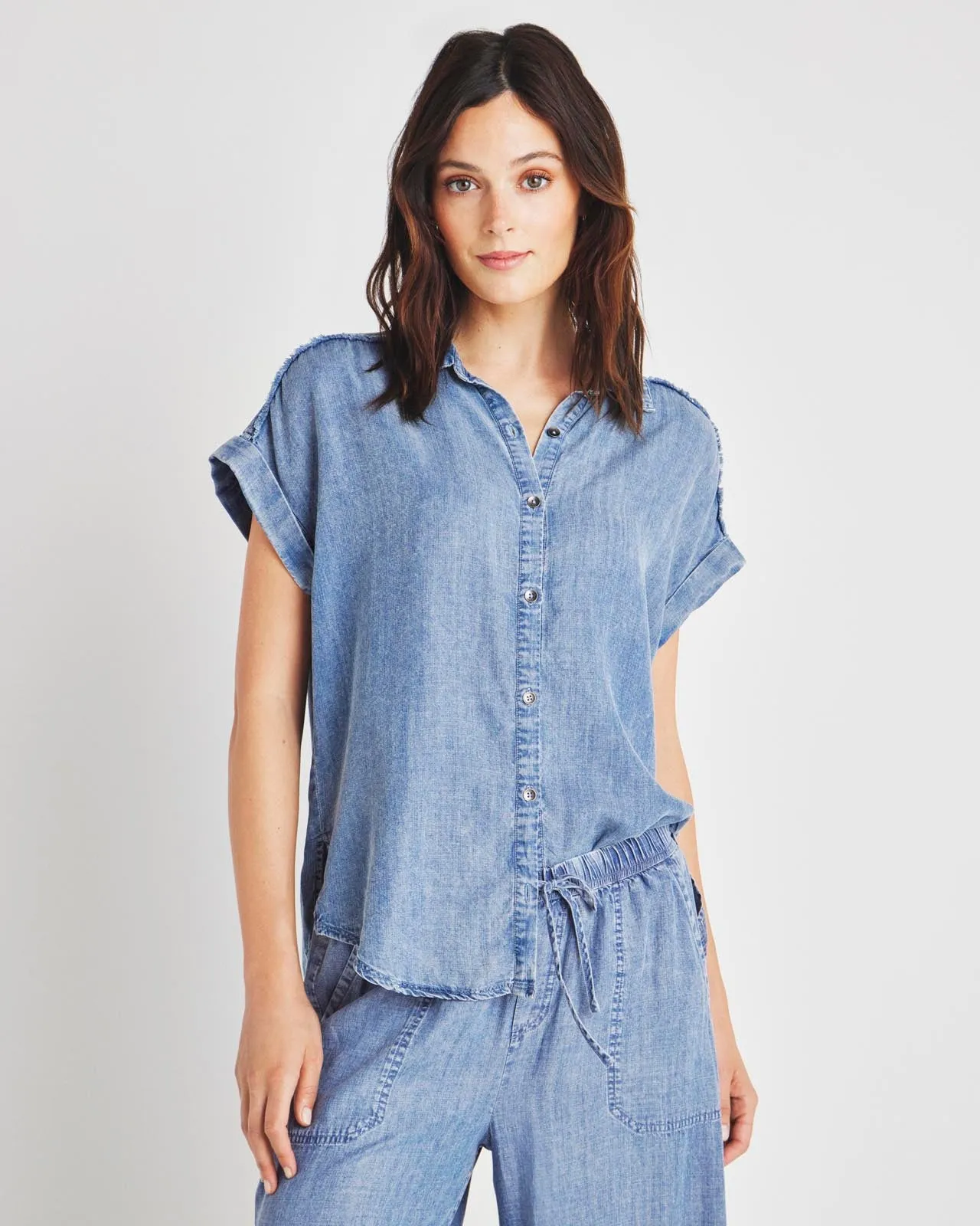 Kathryn Chambray Short Sleeve Shirt