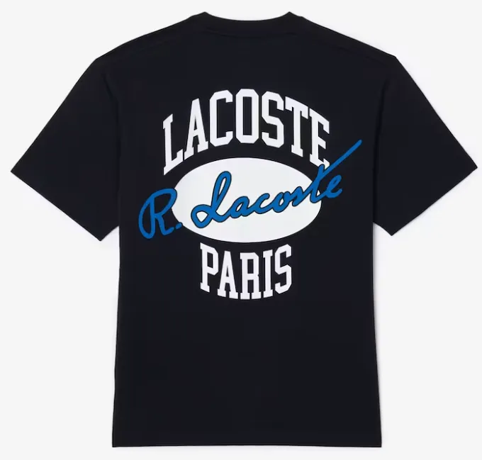 Lacoste Heritage Print - T-shirt Navy