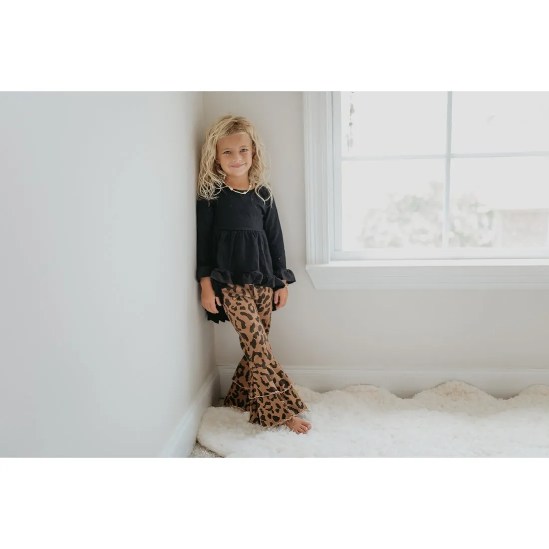 Leopard Double Ruffle Bell