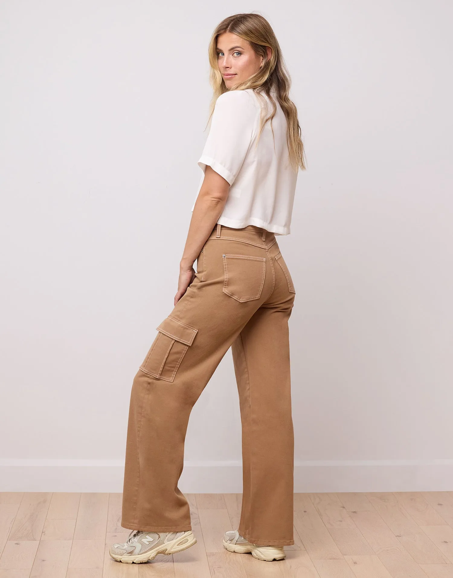 LILY WIDE LEG JEANS / MACCHIATO