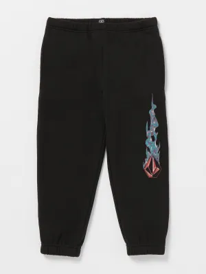 Little Boys Combust Elastic Waist Fleece Pants - Black