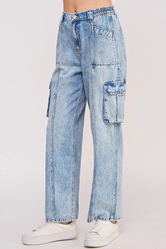 Lizzo Plus High waist Baggy Cargo Jeans