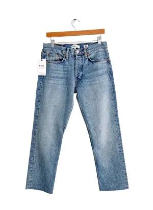 NEW RE/DONE Relaxed Crop Denim Jeans in Carpenter (26/4)