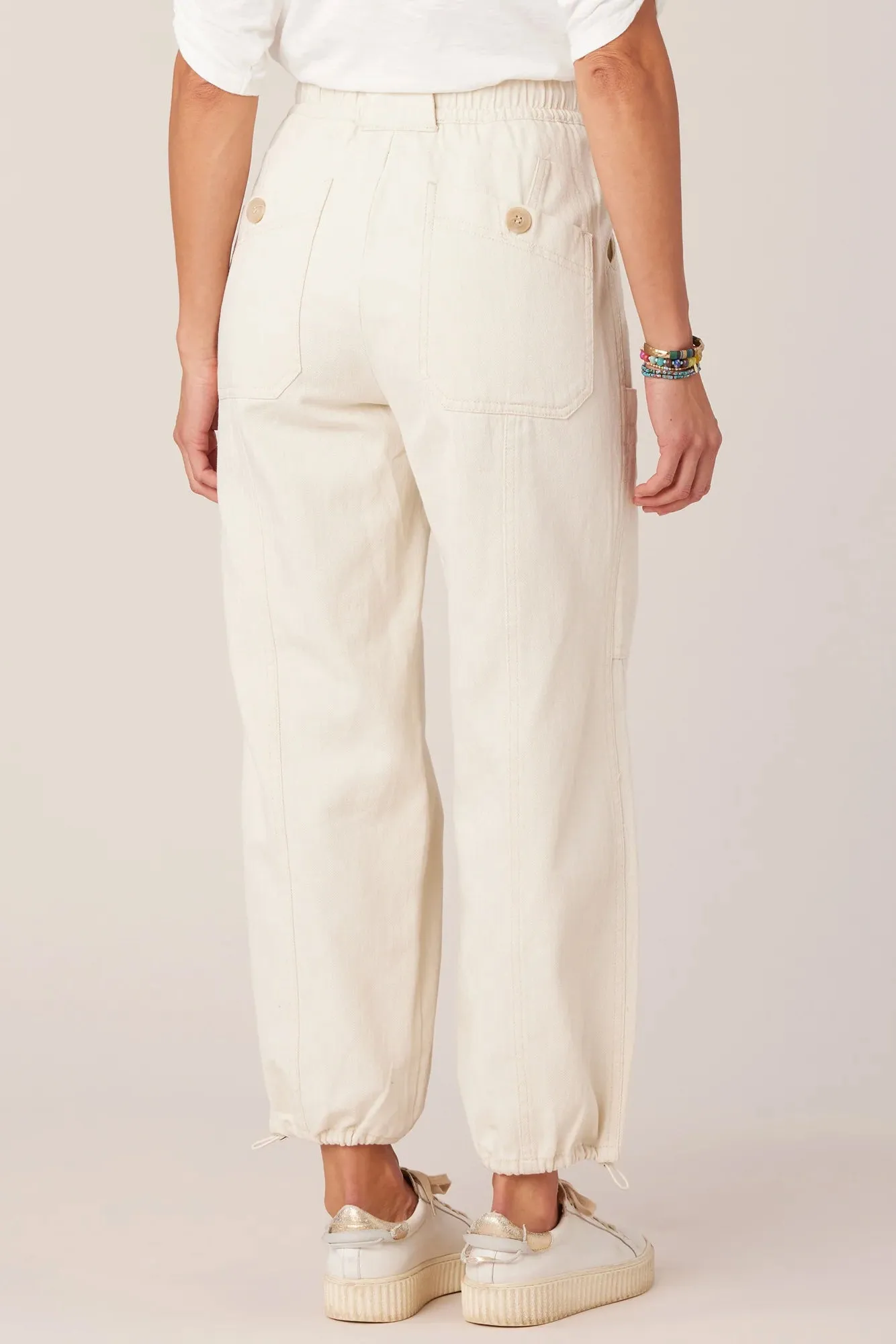 Patch Pocket Tie Waist Jogger