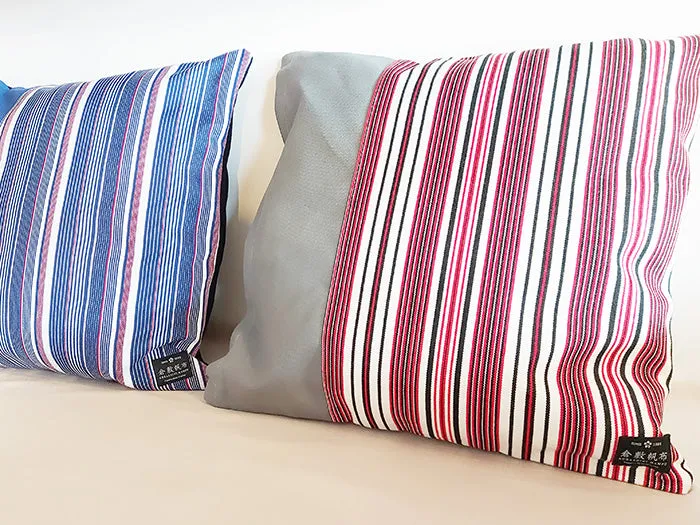 Patchwork Cushion by Kurashiki Hampu Stripes