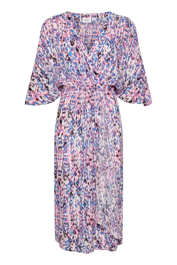 Saint Tropez Wrap Printed Midi Dress Multi