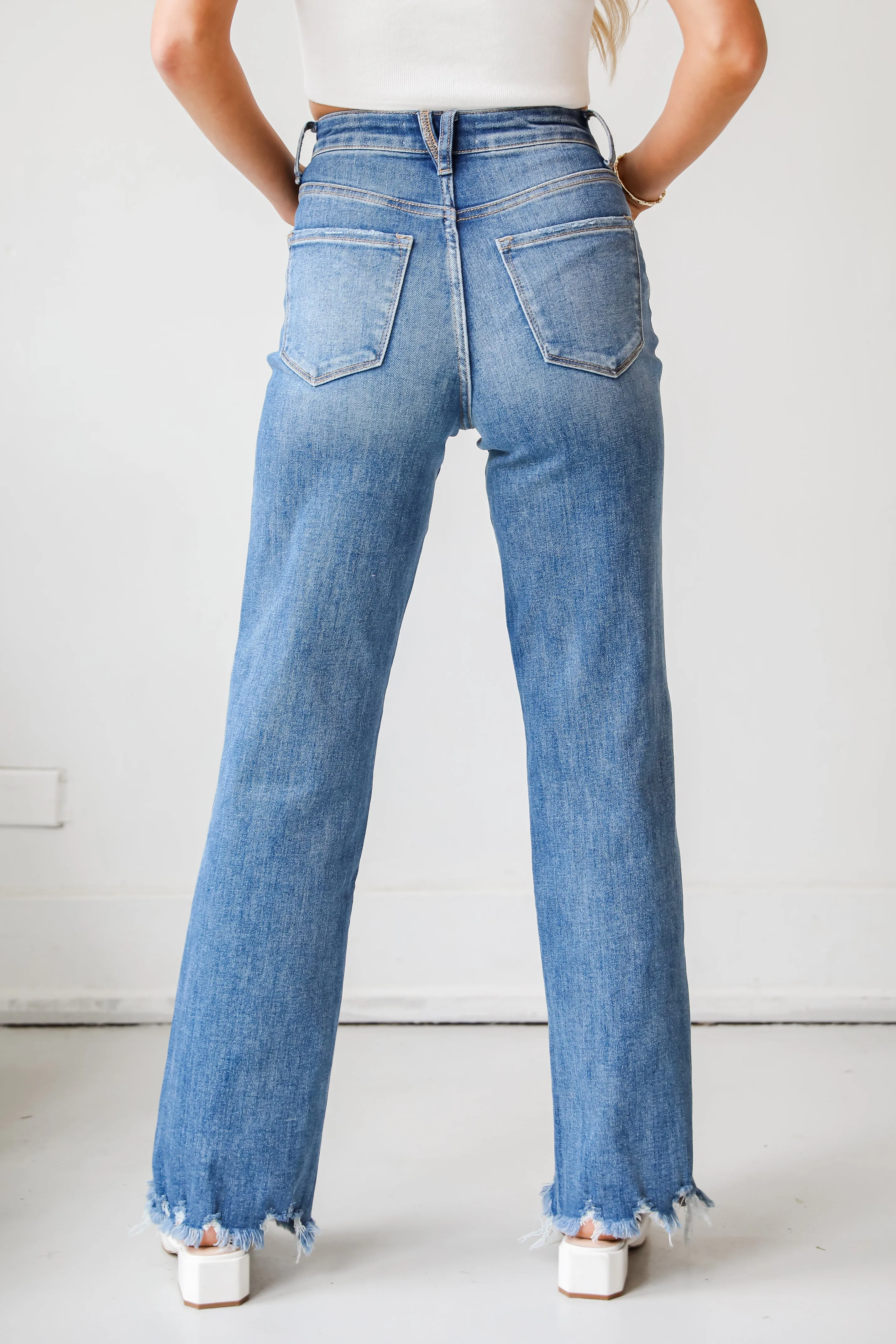 Sutton Medium Wash Tummy Control Loose Fit Jeans