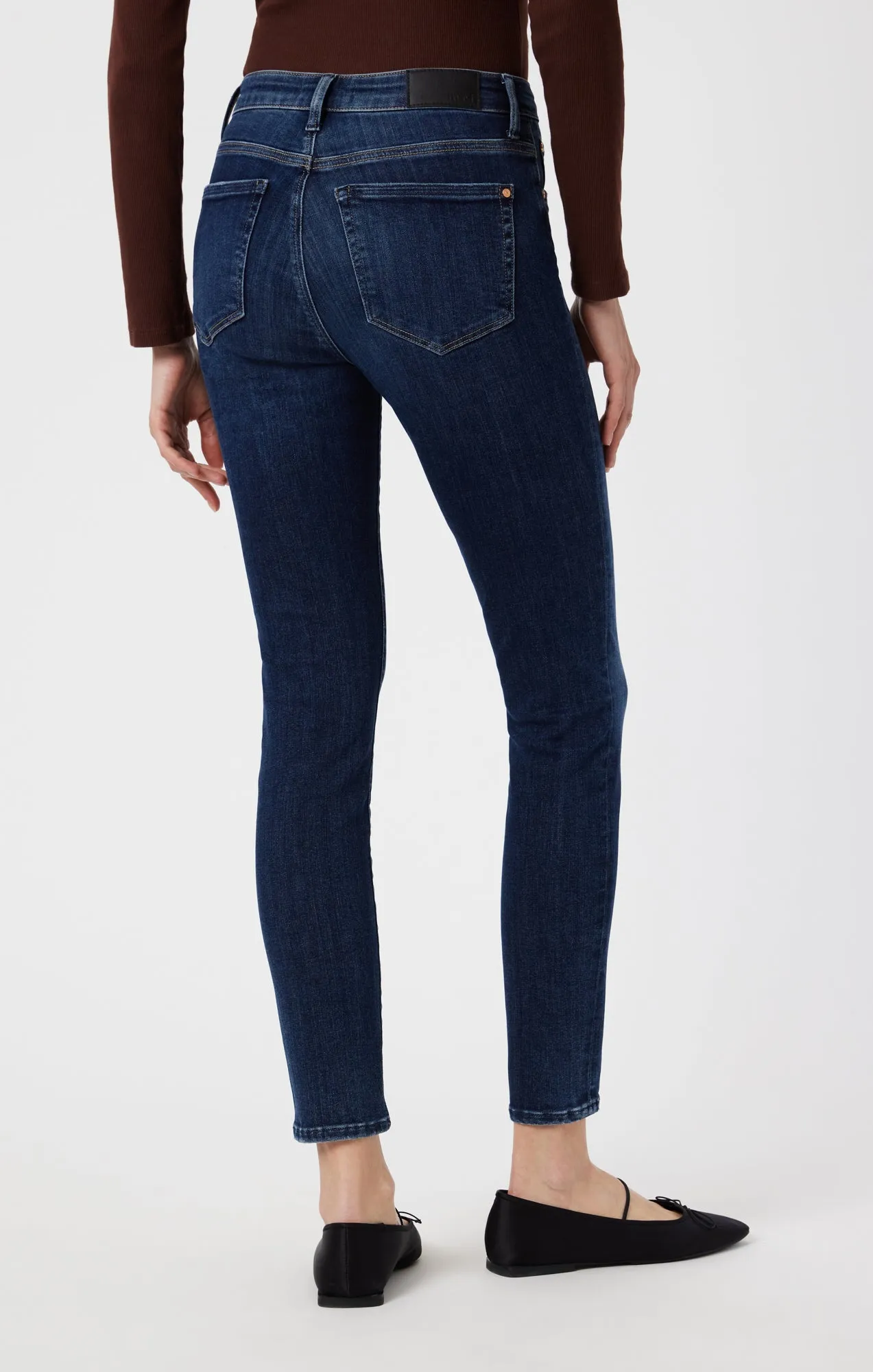 TESS SKINNY IN DARK BRUSHED FLEX BLUE