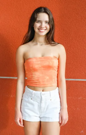 The Orange Tie Dye Tube Top