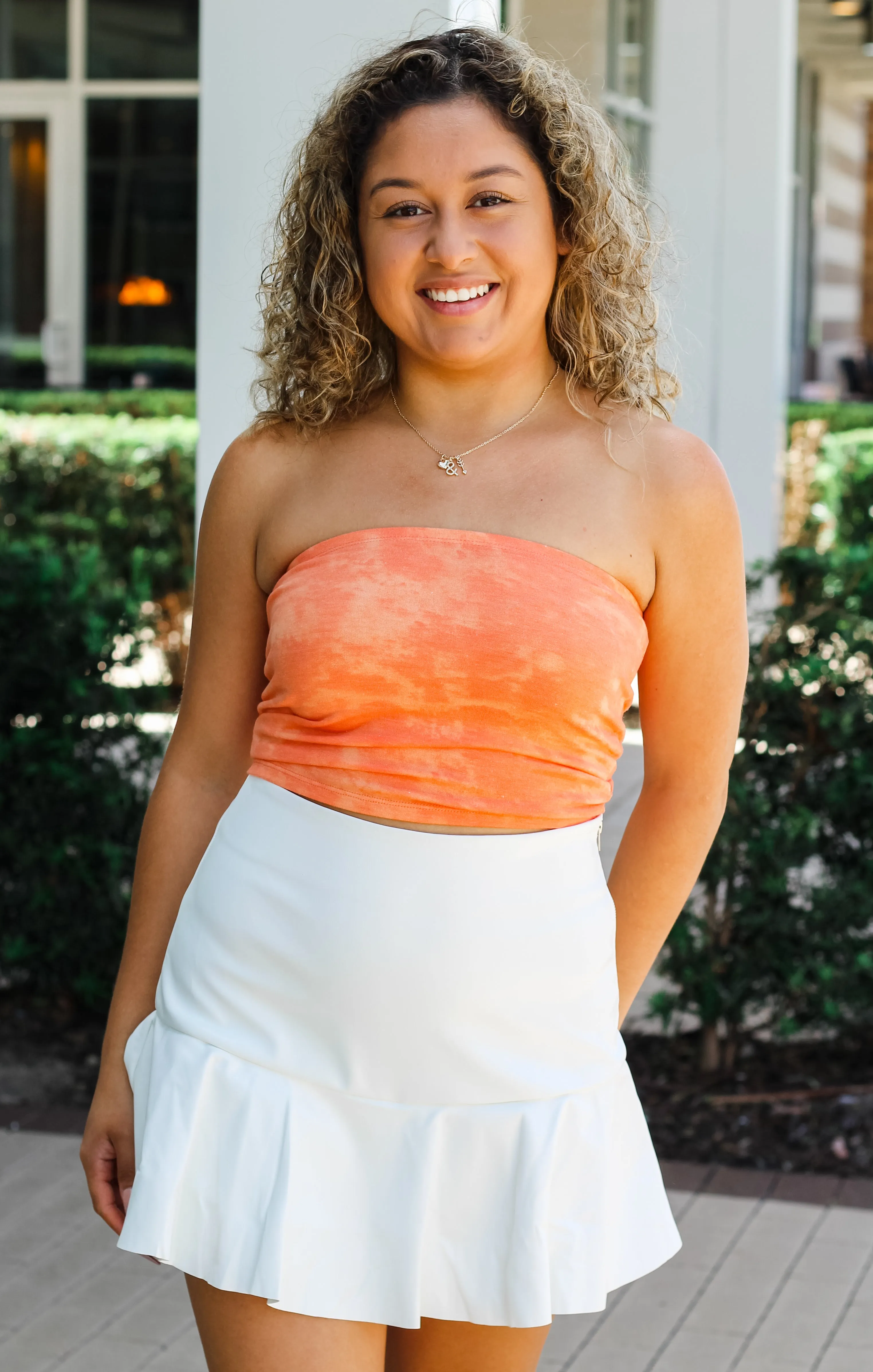 The Orange Tie Dye Tube Top