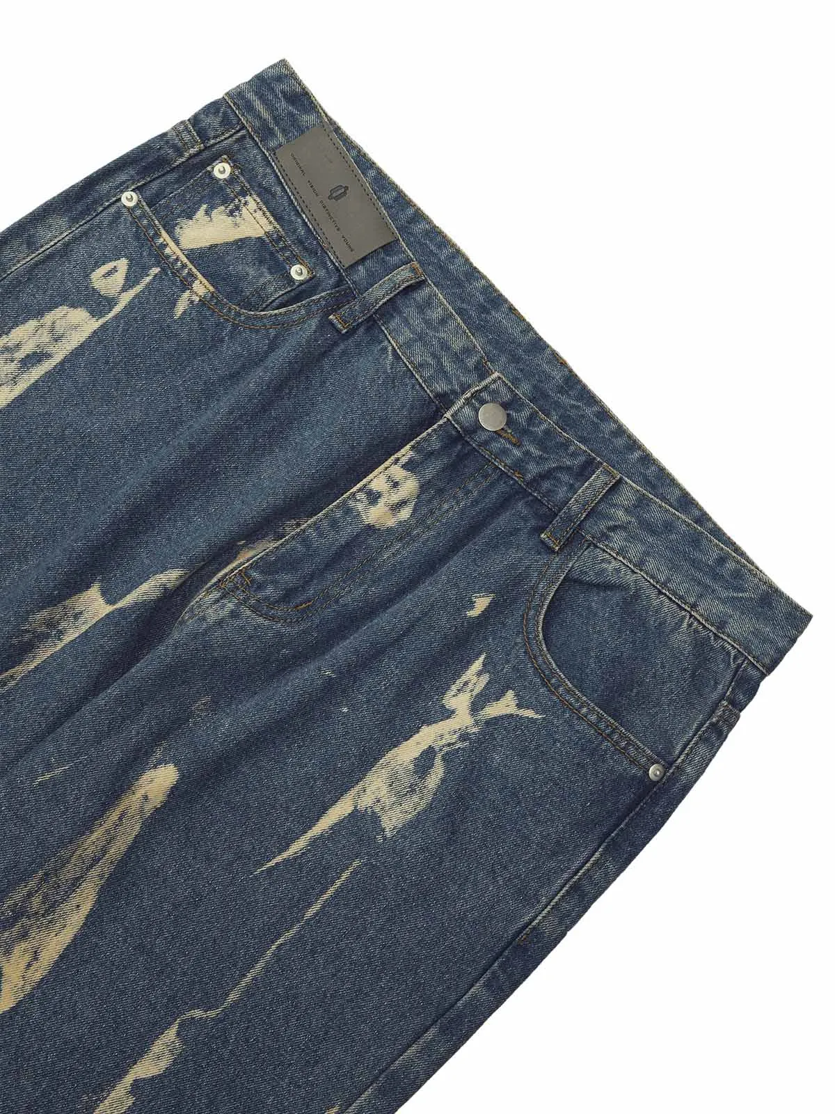 Thesupermade Lightning Flying Tie-Dye Hip-Hop Jeans