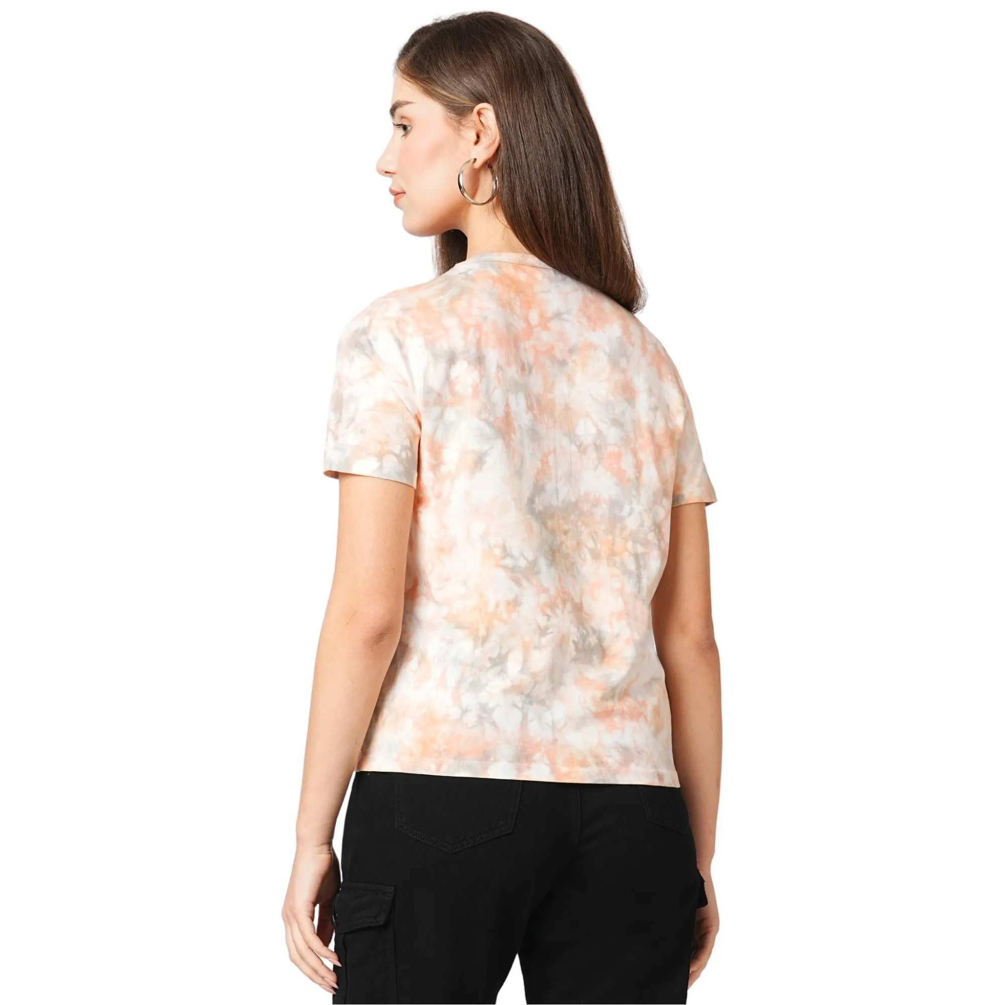 Tie And Dye Round Neck T-Shirt