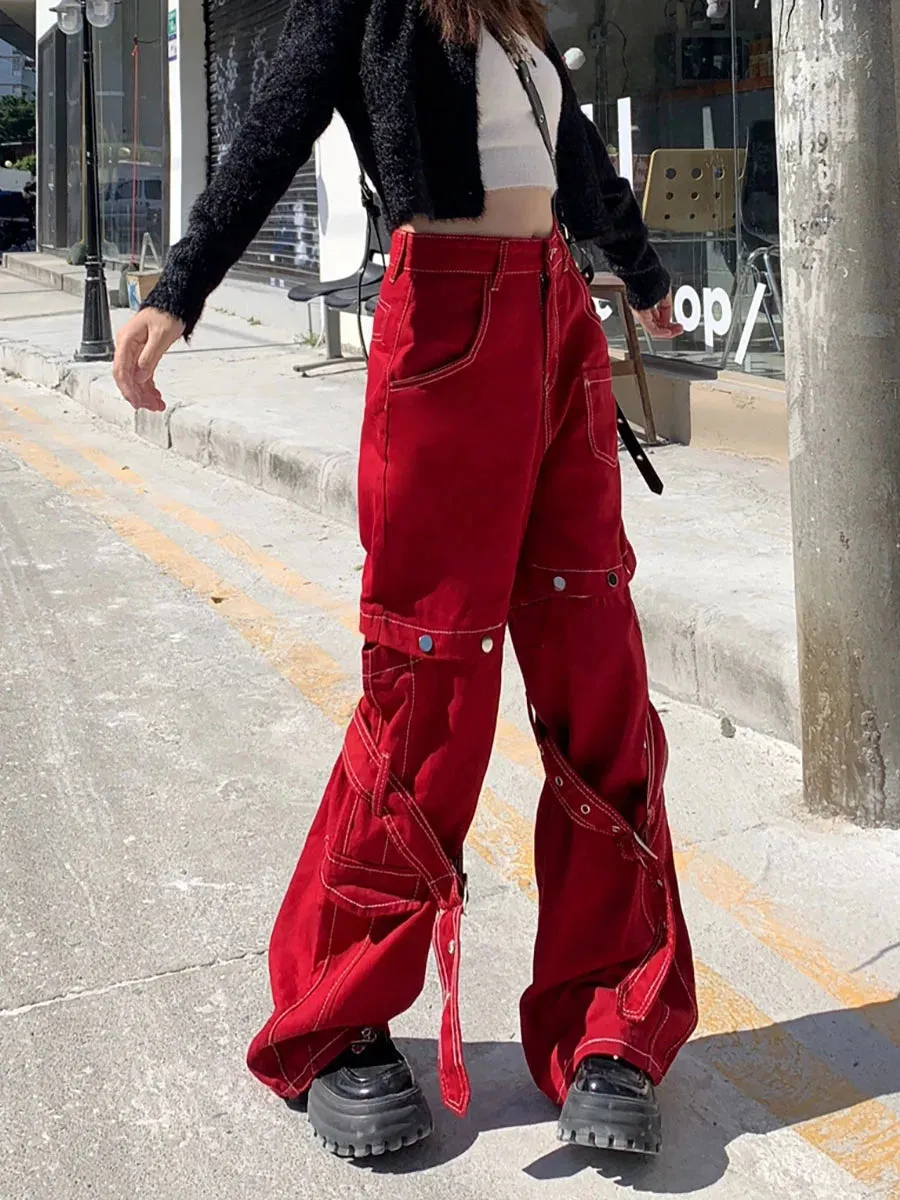 Vintage Red Halloween Pants