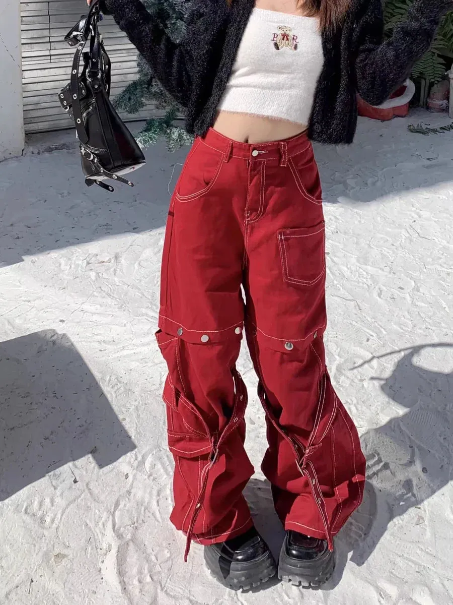 Vintage Red Halloween Pants