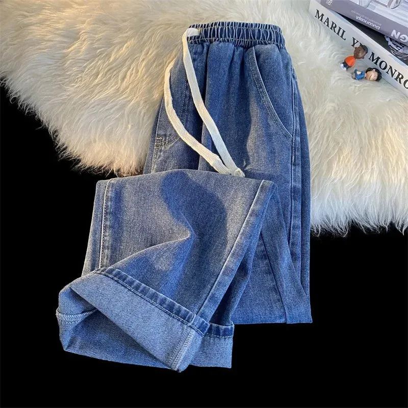 Wiaofellas  - Baggy Men Jeans Black Blue Cargo Jeans Men Streetwear Denim Jogger Pants Oversized Bottoms Wide Leg Jeans Male Y2K Clothes