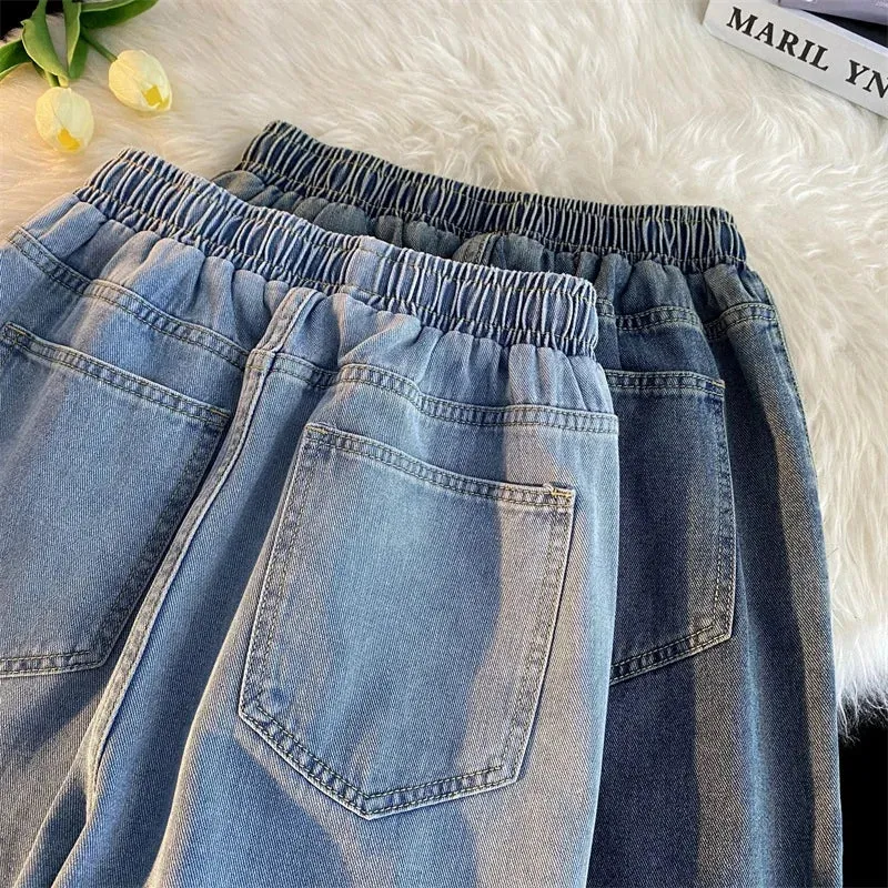 Wiaofellas  - Baggy Men Jeans Black Blue Cargo Jeans Men Streetwear Denim Jogger Pants Oversized Bottoms Wide Leg Jeans Male Y2K Clothes